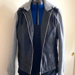 Hooded Leather Jacket